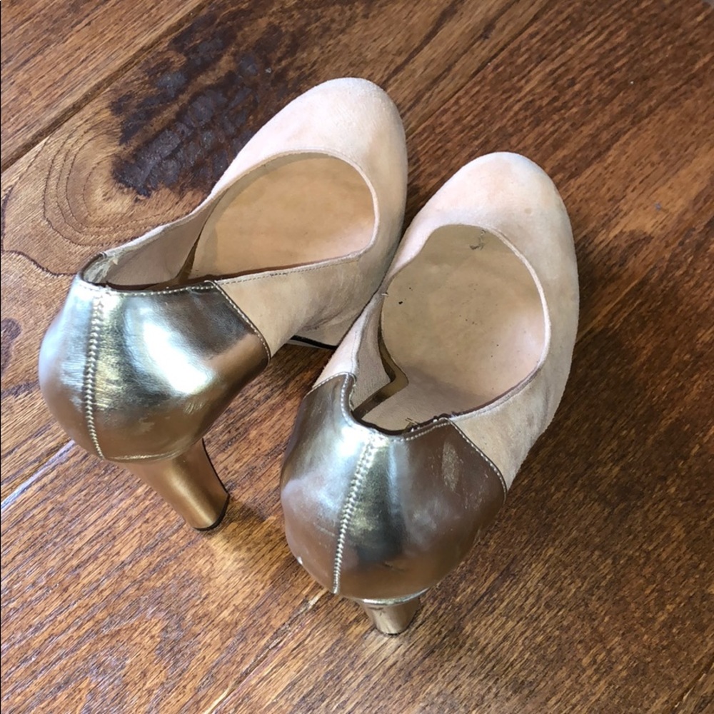 Topshop nude and gold pump - Picture 5 of 5